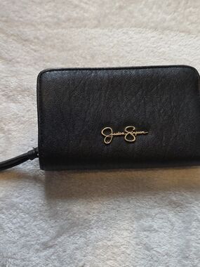 Jessica Simpson Black Zip Wallet